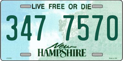 NH license plate 3477570