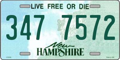 NH license plate 3477572