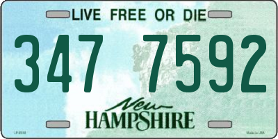 NH license plate 3477592
