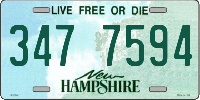 NH license plate 3477594