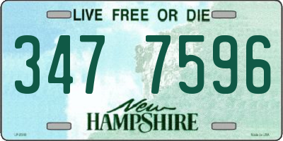 NH license plate 3477596