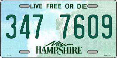 NH license plate 3477609