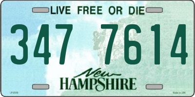 NH license plate 3477614
