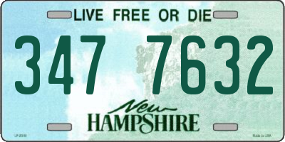 NH license plate 3477632