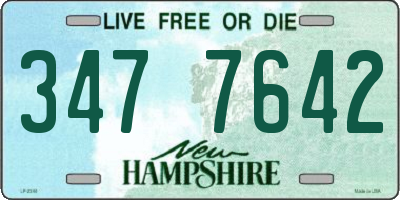 NH license plate 3477642
