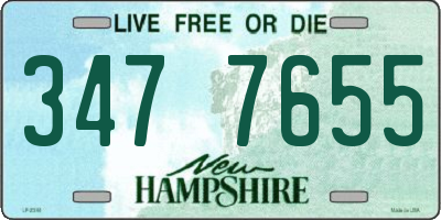 NH license plate 3477655