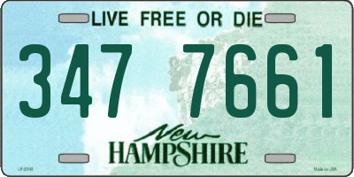 NH license plate 3477661
