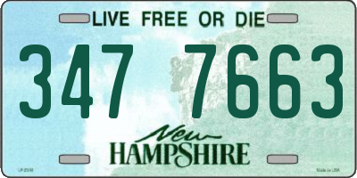 NH license plate 3477663