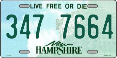 NH license plate 3477664