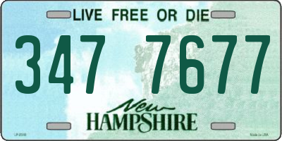 NH license plate 3477677