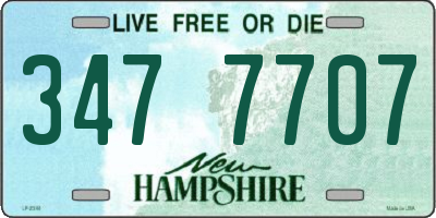 NH license plate 3477707
