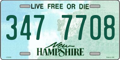 NH license plate 3477708