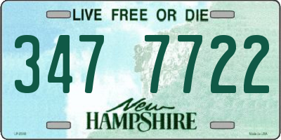 NH license plate 3477722