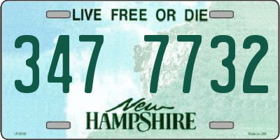 NH license plate 3477732