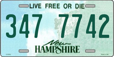 NH license plate 3477742