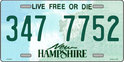 NH license plate 3477752