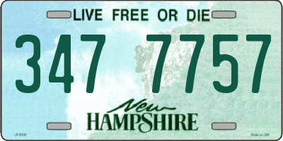 NH license plate 3477757