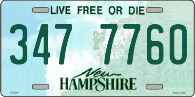 NH license plate 3477760