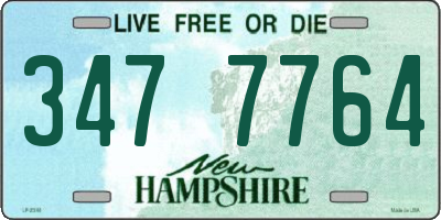 NH license plate 3477764