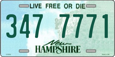 NH license plate 3477771