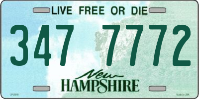 NH license plate 3477772