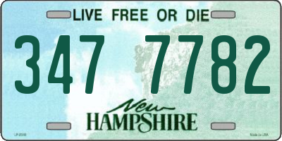 NH license plate 3477782