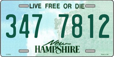 NH license plate 3477812
