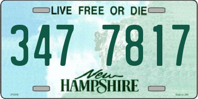 NH license plate 3477817
