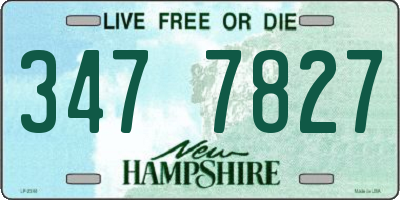 NH license plate 3477827