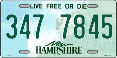 NH license plate 3477845