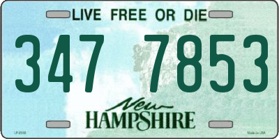 NH license plate 3477853