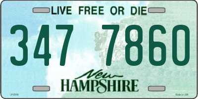NH license plate 3477860