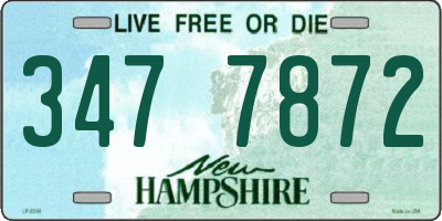NH license plate 3477872
