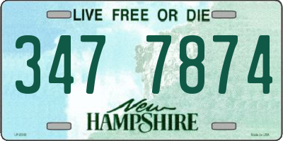 NH license plate 3477874
