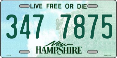 NH license plate 3477875