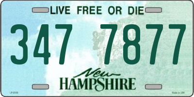 NH license plate 3477877