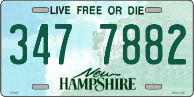 NH license plate 3477882