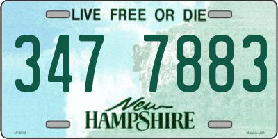 NH license plate 3477883