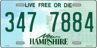 NH license plate 3477884