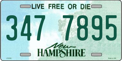 NH license plate 3477895