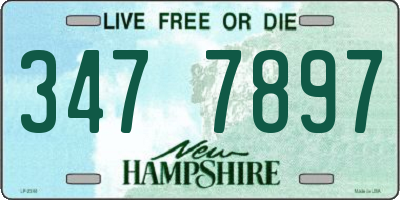 NH license plate 3477897