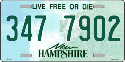 NH license plate 3477902