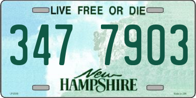 NH license plate 3477903