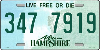 NH license plate 3477919