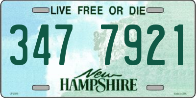 NH license plate 3477921
