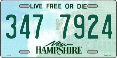 NH license plate 3477924