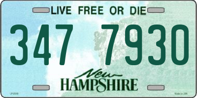NH license plate 3477930
