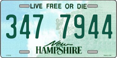 NH license plate 3477944