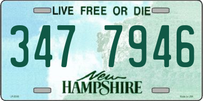 NH license plate 3477946