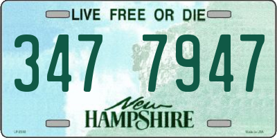 NH license plate 3477947